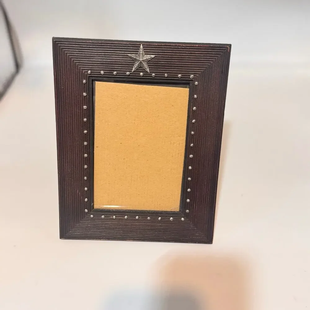 Wilton Rustic Western 5x7 Picture Frame Brown Star Farmhouse Tabletop Decor